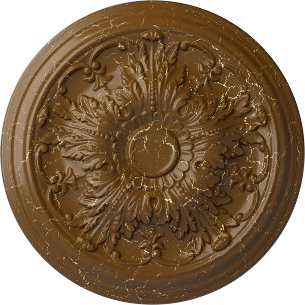 Ekena Millwork Damon Ceiling Medallion (Fits Canopies up to 3 3/8"), 20"OD x 1 1/2"P, Smokey Topaz Crackle CM20DASTC - main